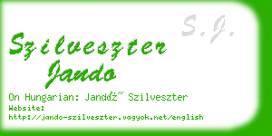 szilveszter jando business card